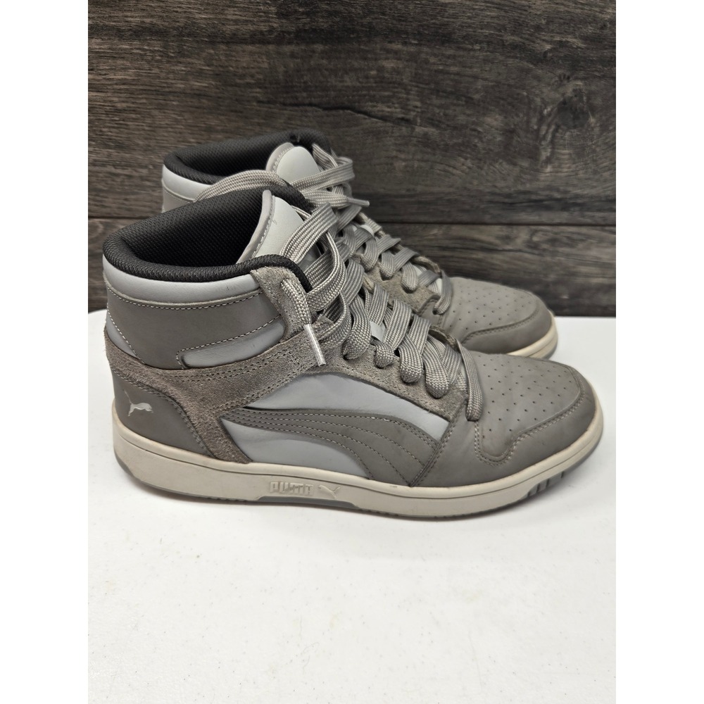 Puma Rebound LayUp Mens Grey High Top Sneakers 401214-01 Size 10